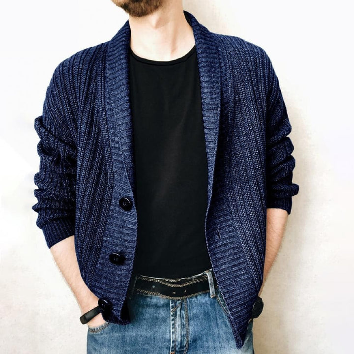 Drune | Fein Gestrickte Strickjacke Aus Warmem Baumwoll