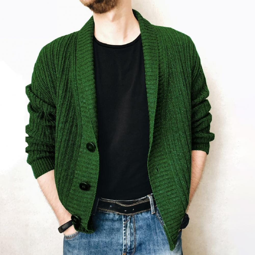 Drune | Fein Gestrickte Strickjacke Aus Warmem Baumwoll