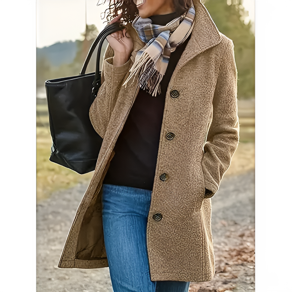 Drune | Lange Freizeit Damenjacke in Grau, Grün und Khaki