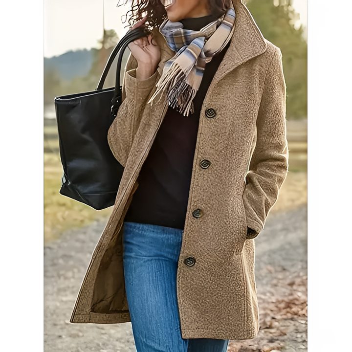 Drune | Lange Freizeit Damenjacke in Grau, Grün und Khaki