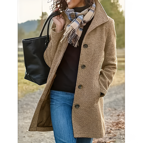 Drune | Lange Freizeit Damenjacke in Grau, Grün und Khaki