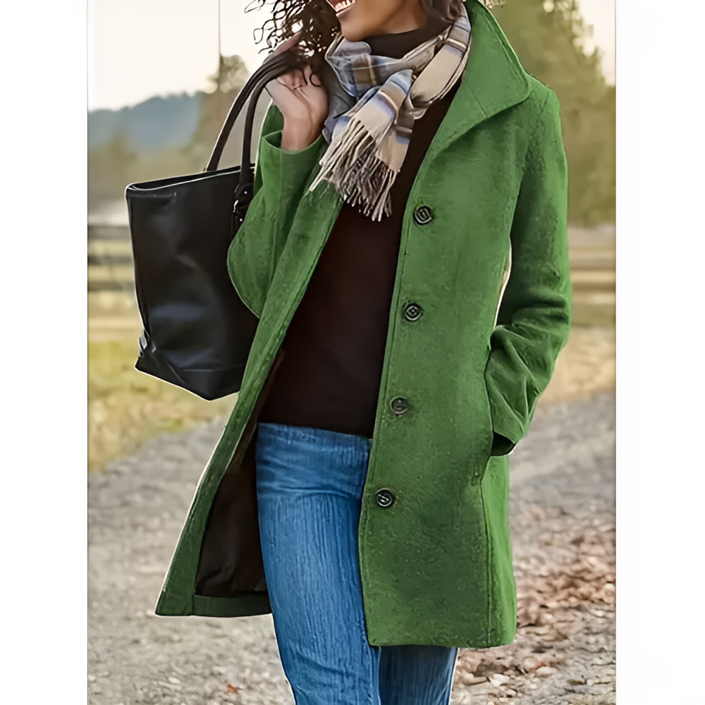 Drune | Lange Freizeit Damenjacke in Grau, Grün und Khaki