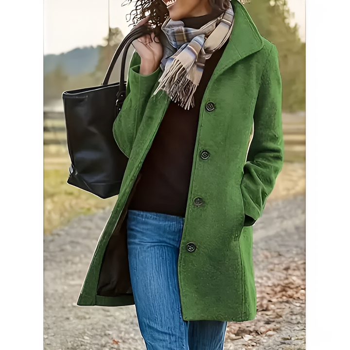 Drune | Lange Freizeit Damenjacke in Grau, Grün und Khaki