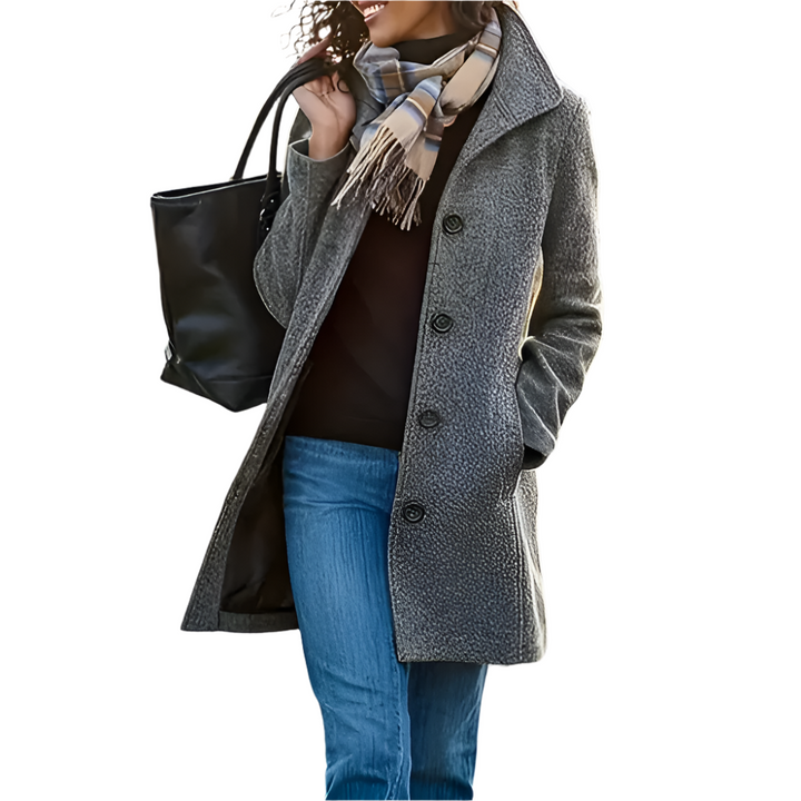 Drune | Lange Freizeit Damenjacke in Grau, Grün und Khaki