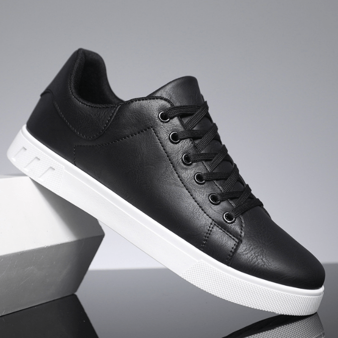 Drune | Sneakers Herren Leder Sneakers Komfortabel Trendy Freizeit Sneakers