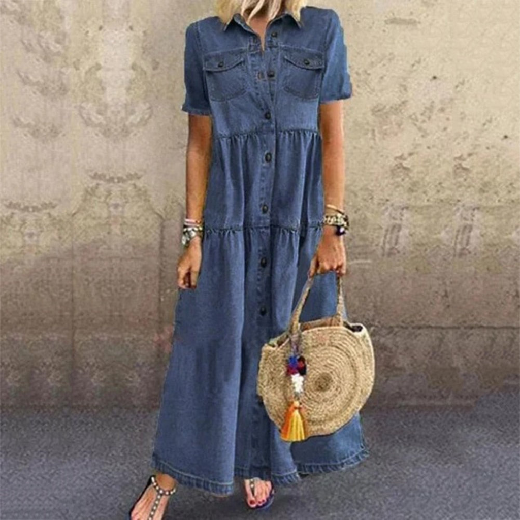 Drune | Maxi Denim Kleid Für Damen