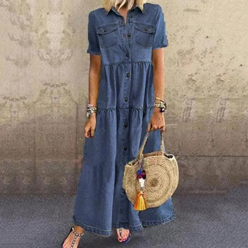 Drune | Maxi Denim Kleid Für Damen