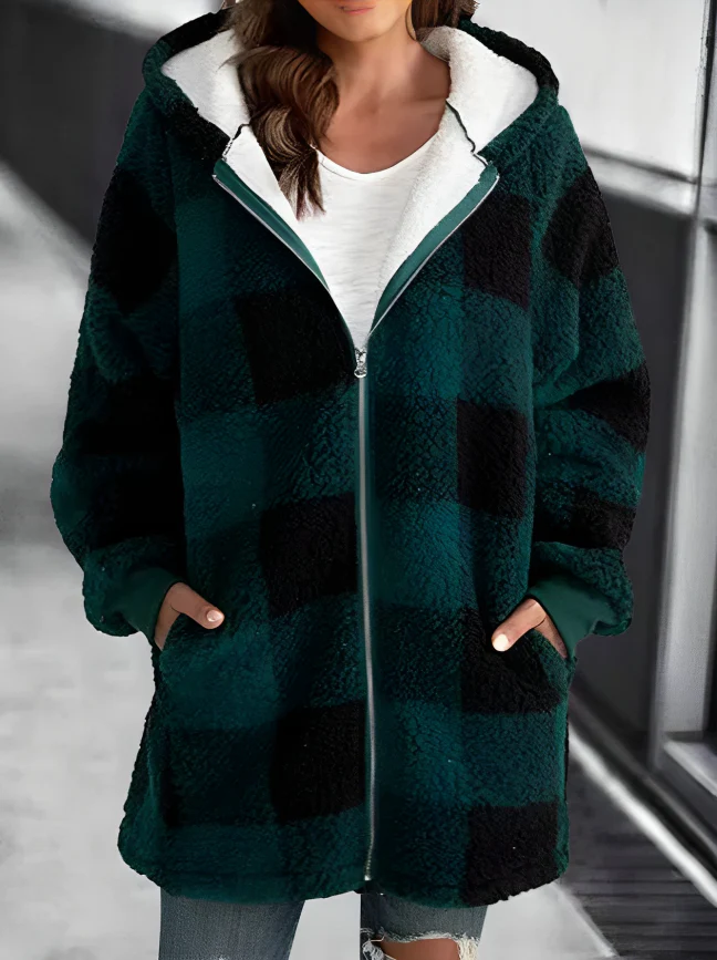 Drune | Karo-Hoodie-Jacke Für Frauen
