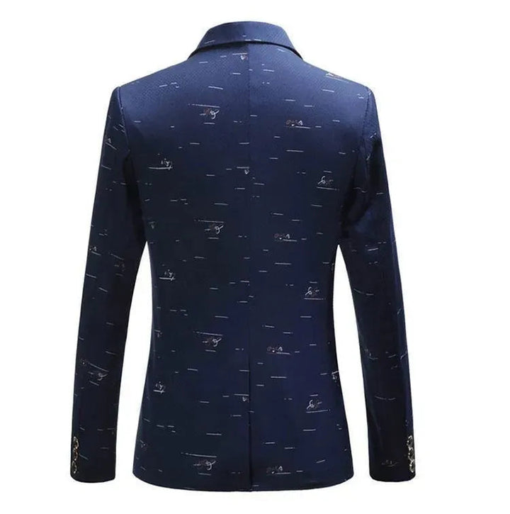 Drune | Herren Blazer - Lässiger Blazer mit weißen Drucks