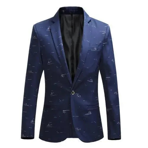 Drune | Herren Blazer - Lässiger Blazer mit weißen Drucks