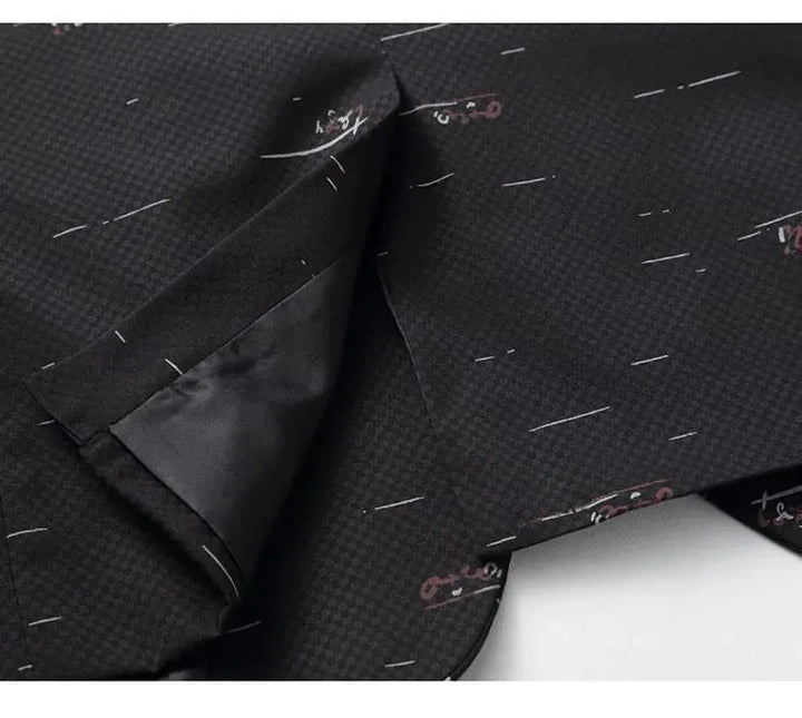 Drune | Herren Blazer - Lässiger Blazer mit weißen Drucks