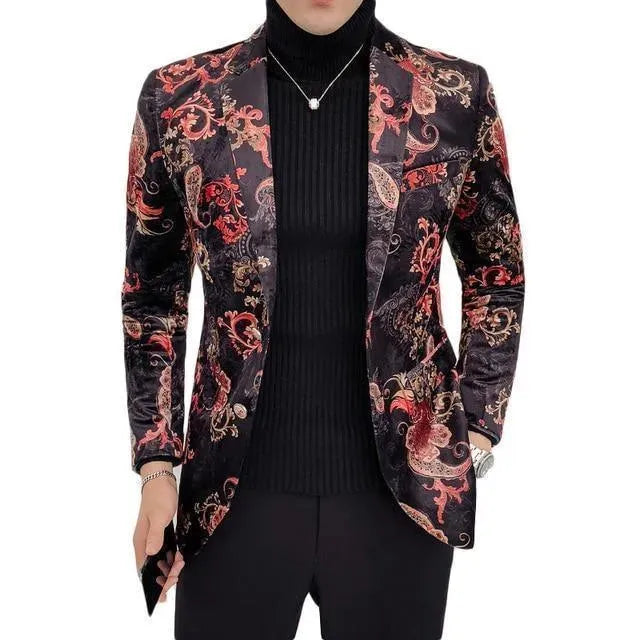 Drune | Herren Blazer - Korallenmuster Blazer