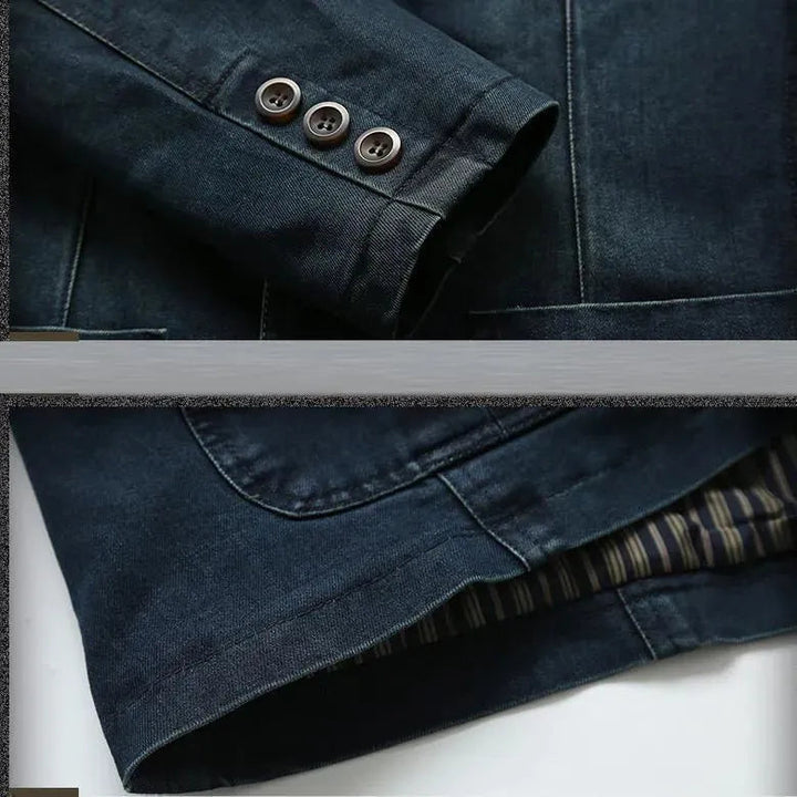 Drune | Herren Blazer - Cowboy Denim Jeans Blazer