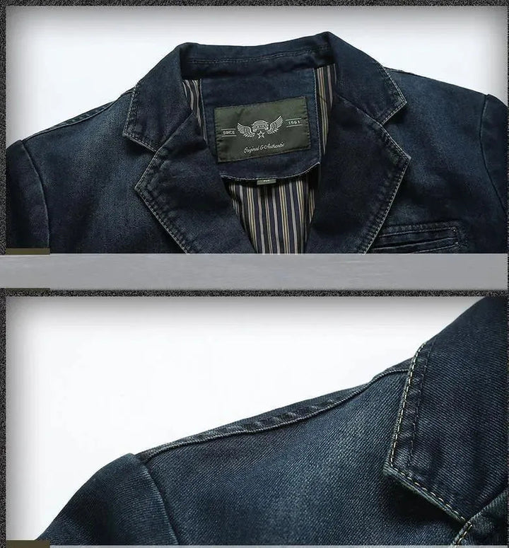 Drune | Herren Blazer - Cowboy Denim Jeans Blazer
