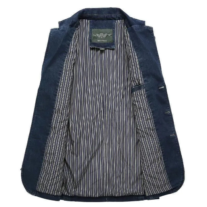 Drune | Herren Blazer - Cowboy Denim Jeans Blazer