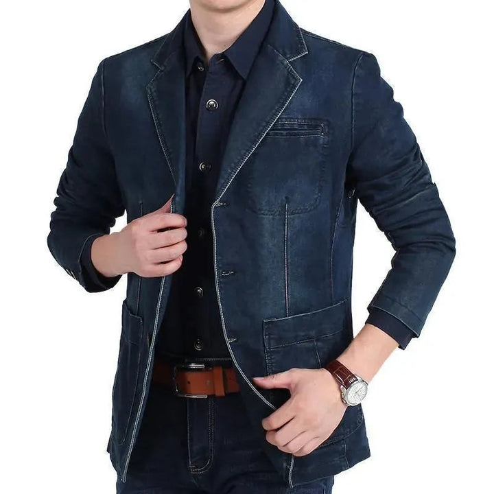 Drune | Herren Blazer - Cowboy Denim Jeans Blazer