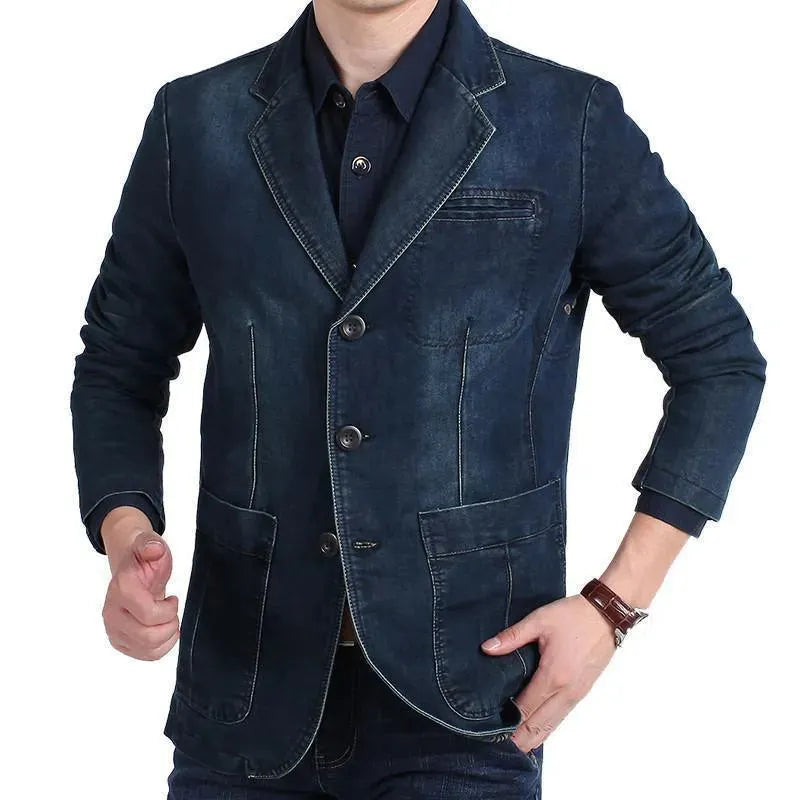 Drune | Herren Blazer - Cowboy Denim Jeans Blazer