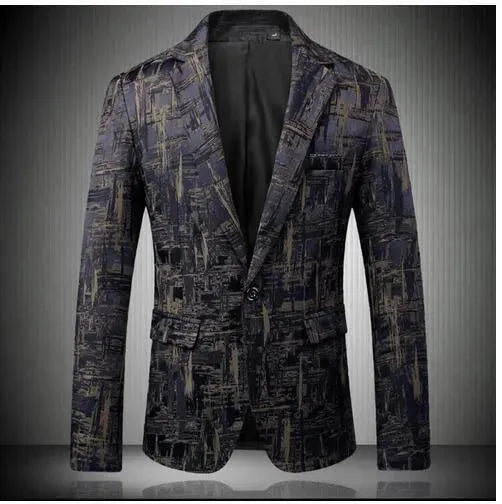 Drune | Herren Blazer - Geometrischer Blazer