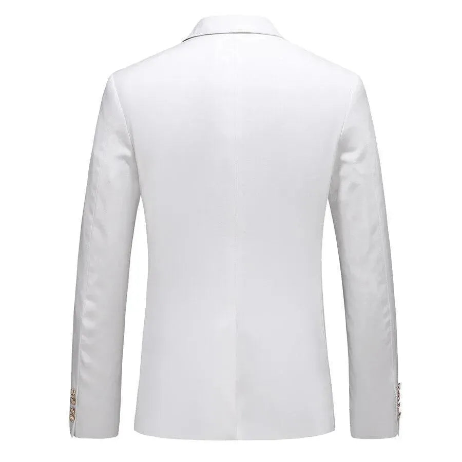 Drune | Herren Blazer - Mehrtaschen Weißer Blazer