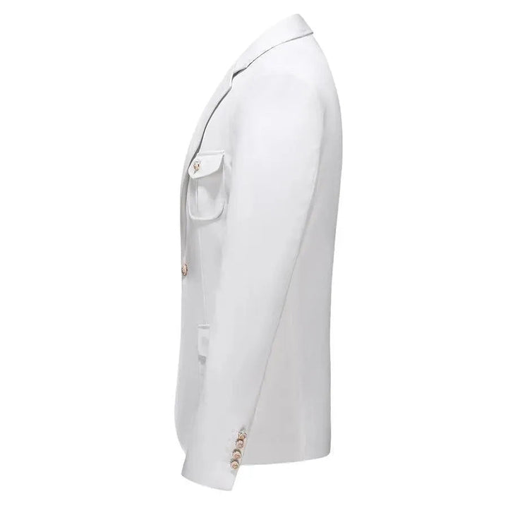 Drune | Herren Blazer - Mehrtaschen Weißer Blazer