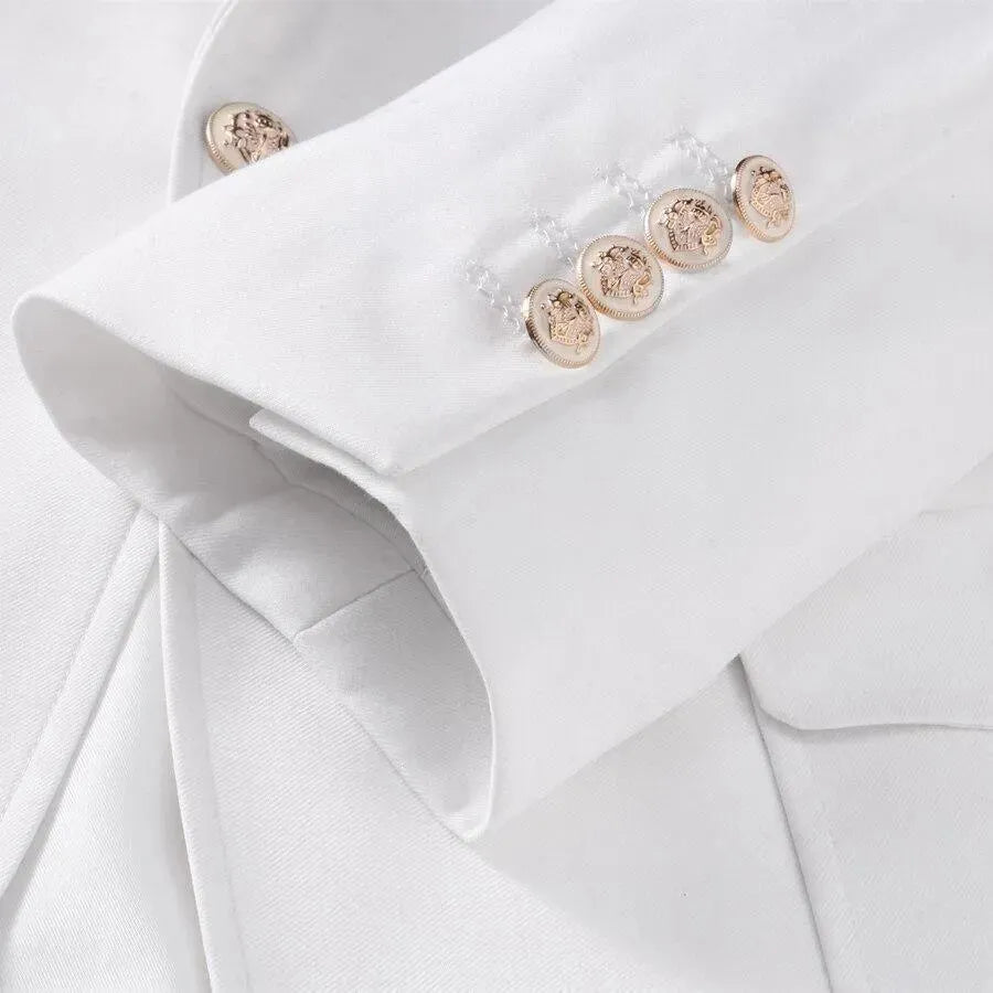 Drune | Herren Blazer - Mehrtaschen Weißer Blazer