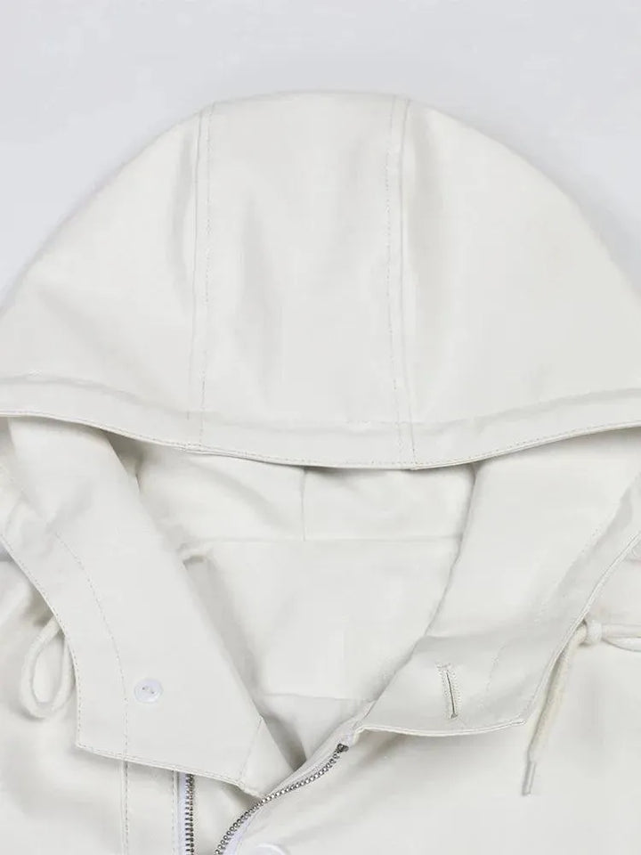 Drune | Herren Kapuzenlose Lederübercoat