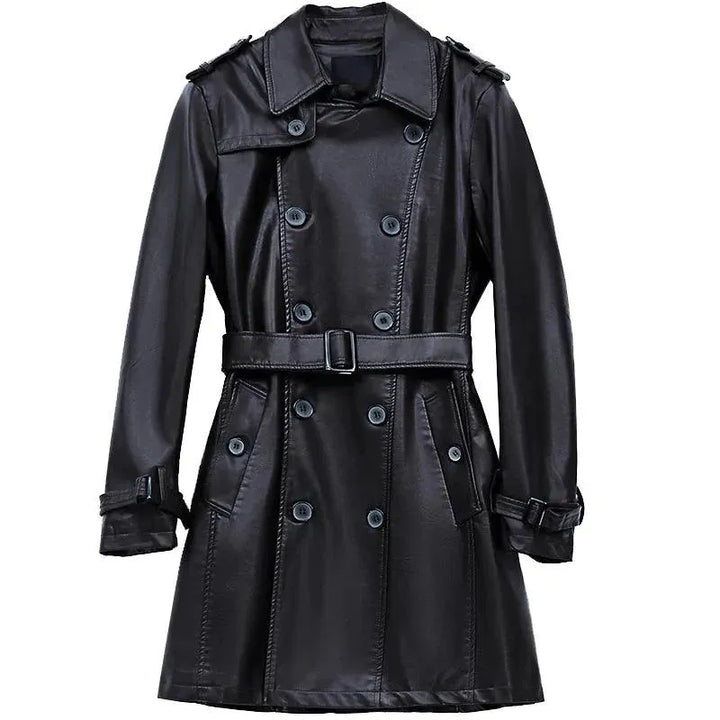Drune | Herren Leder-Trenchcoat