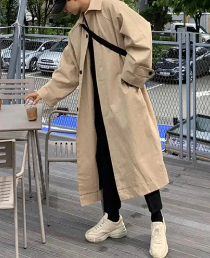 Drune | Herren Lange Übergroße Steppjacke