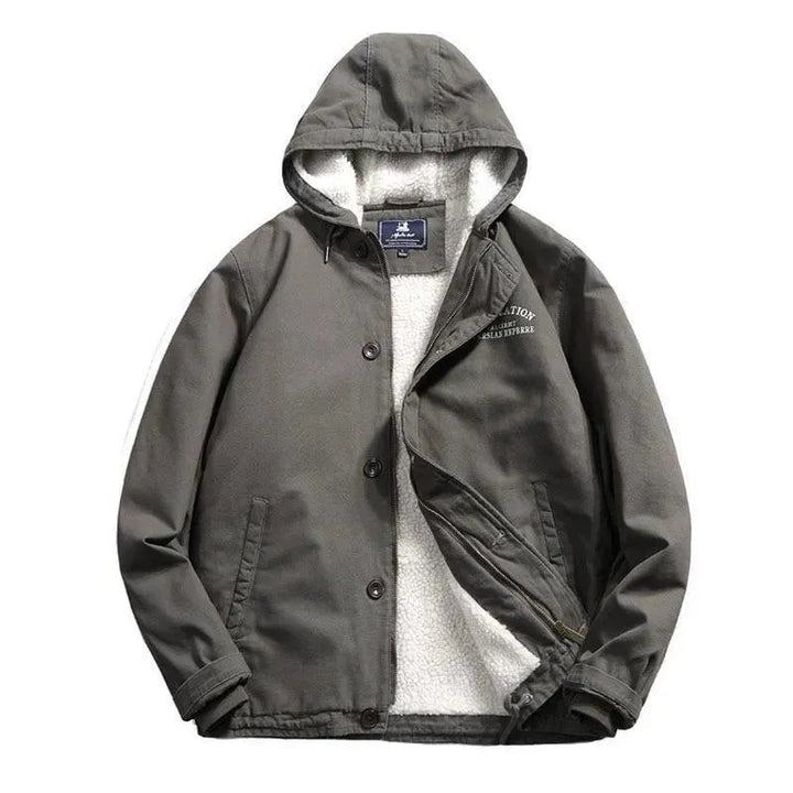 Drune | Herren Safari-Jacke mit Eingrifftaschen