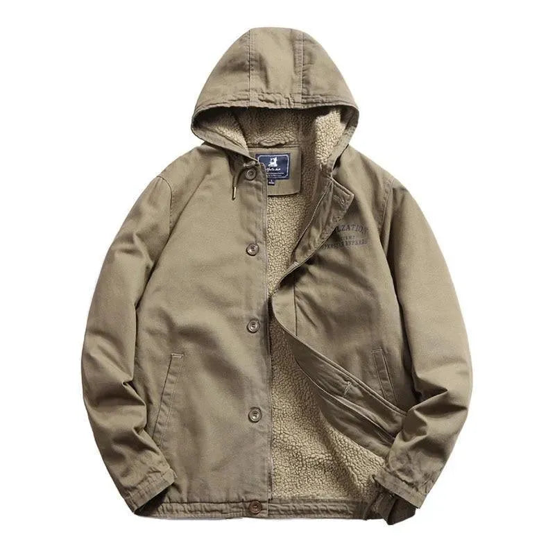 Drune | Herren Safari-Jacke mit Eingrifftaschen