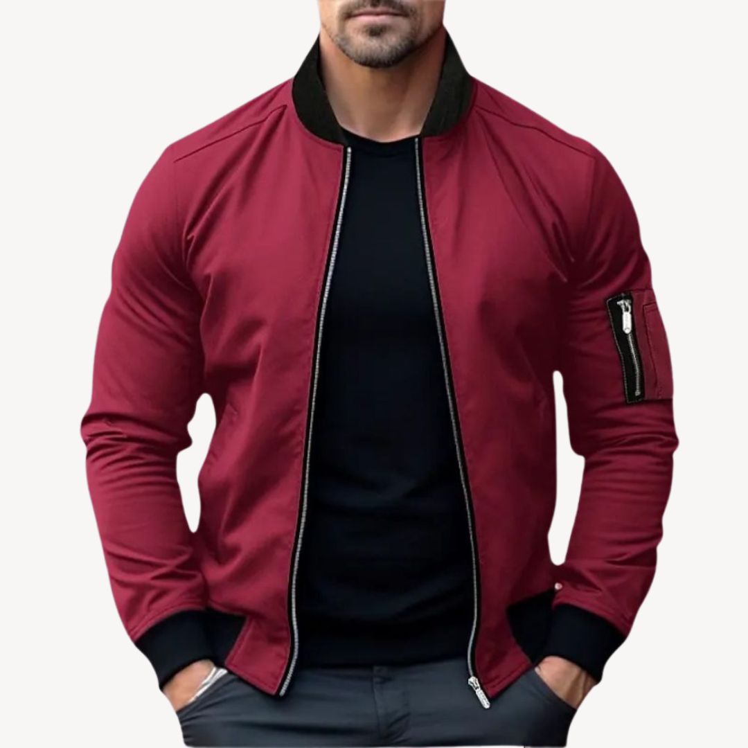 Drune | Herren Klassische Zip-Up Bomberjacke - Vielseitig & Stylisch