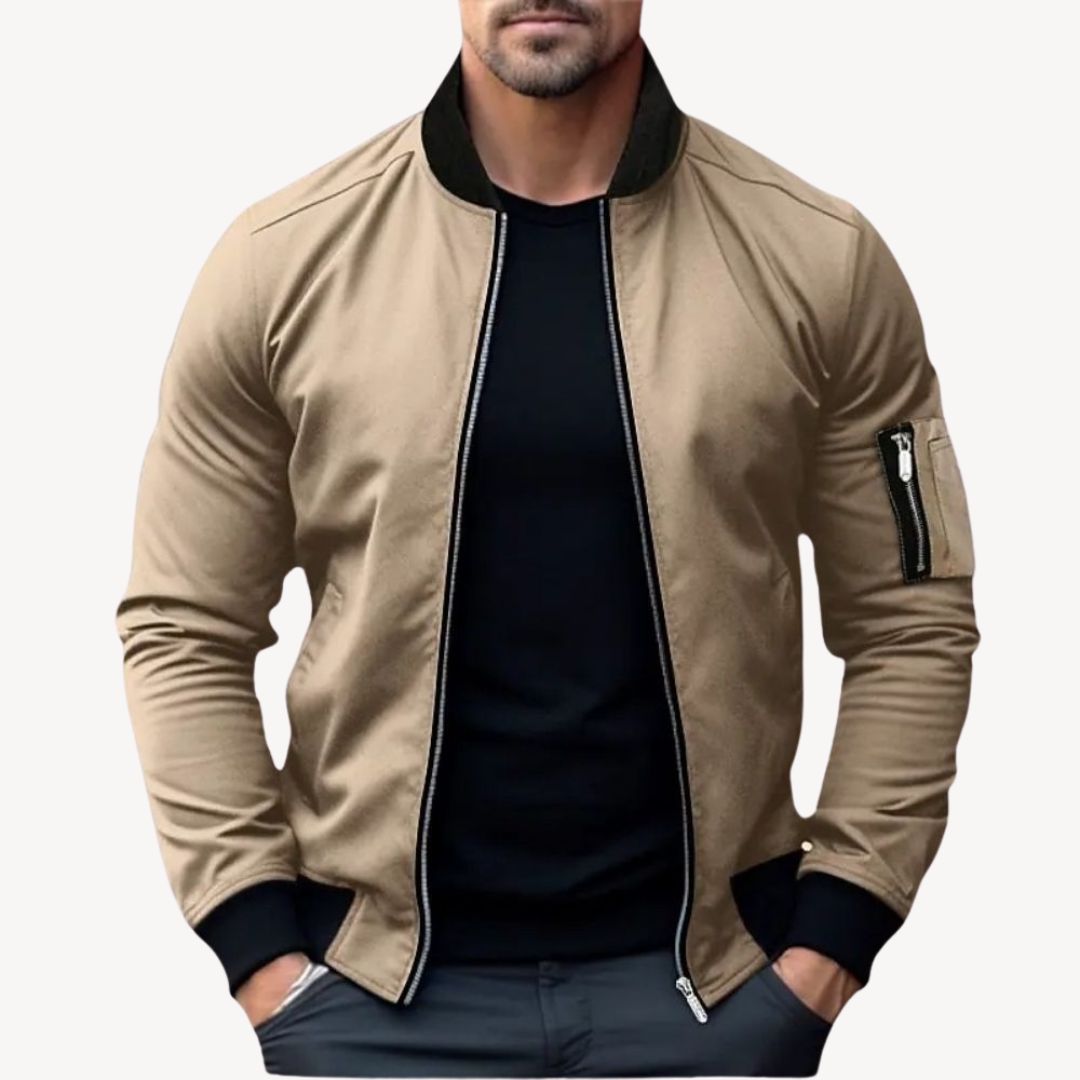 Drune | Herren Klassische Zip-Up Bomberjacke - Vielseitig & Stylisch