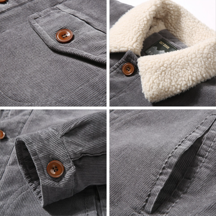 Drune | Herren Cordjacke Herbst mit weichem Innenfutter