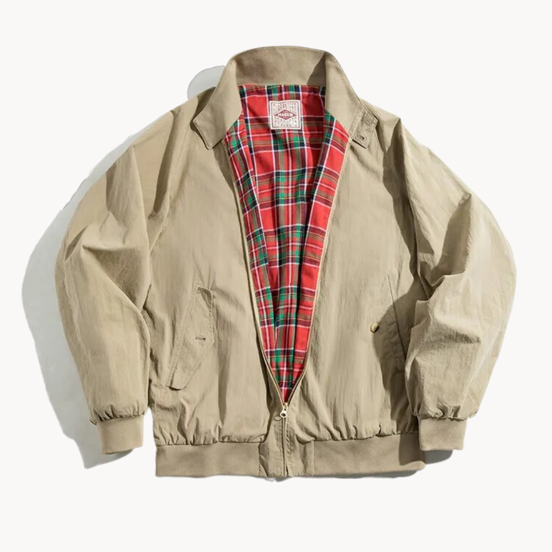 Drune | Herren Baumwoll Harrington Jacke - Klassisch & Vielseitig