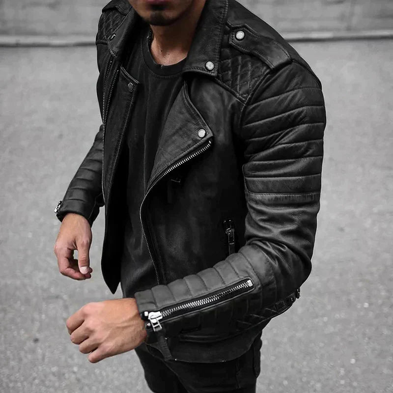 Drune | Herren Elegante Lederjacke - Stylische Ganzjahresbekleidung
