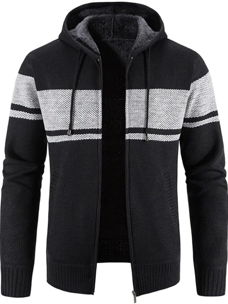 Drune | Kapuzenpullover Mit Reißverschluss Aus Strick in Der Farbe Chai Für Herren