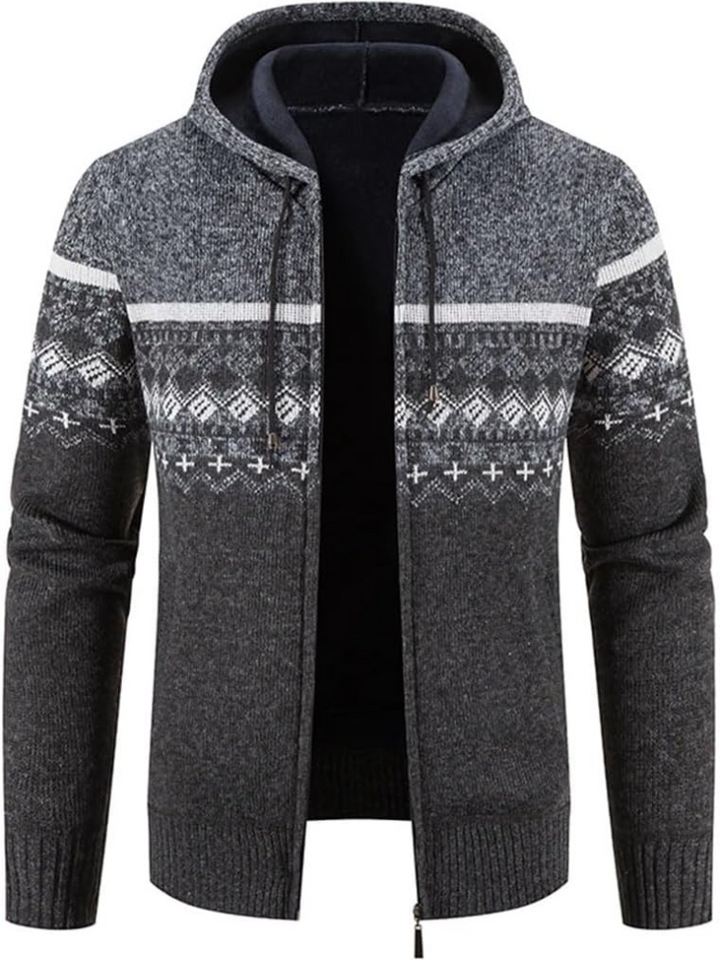 Drune | Kapuzenpullover Mit Reißverschluss Aus Strick in Der Farbe Chai Für Herren