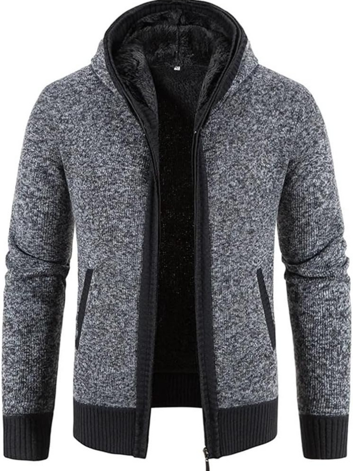 Drune | Kapuzenpullover Mit Reißverschluss Aus Strick in Der Farbe Chai Für Herren