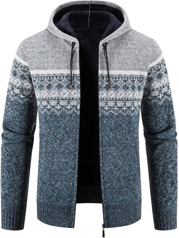 Drune | Kapuzenpullover Mit Reißverschluss Aus Strick in Der Farbe Chai Für Herren