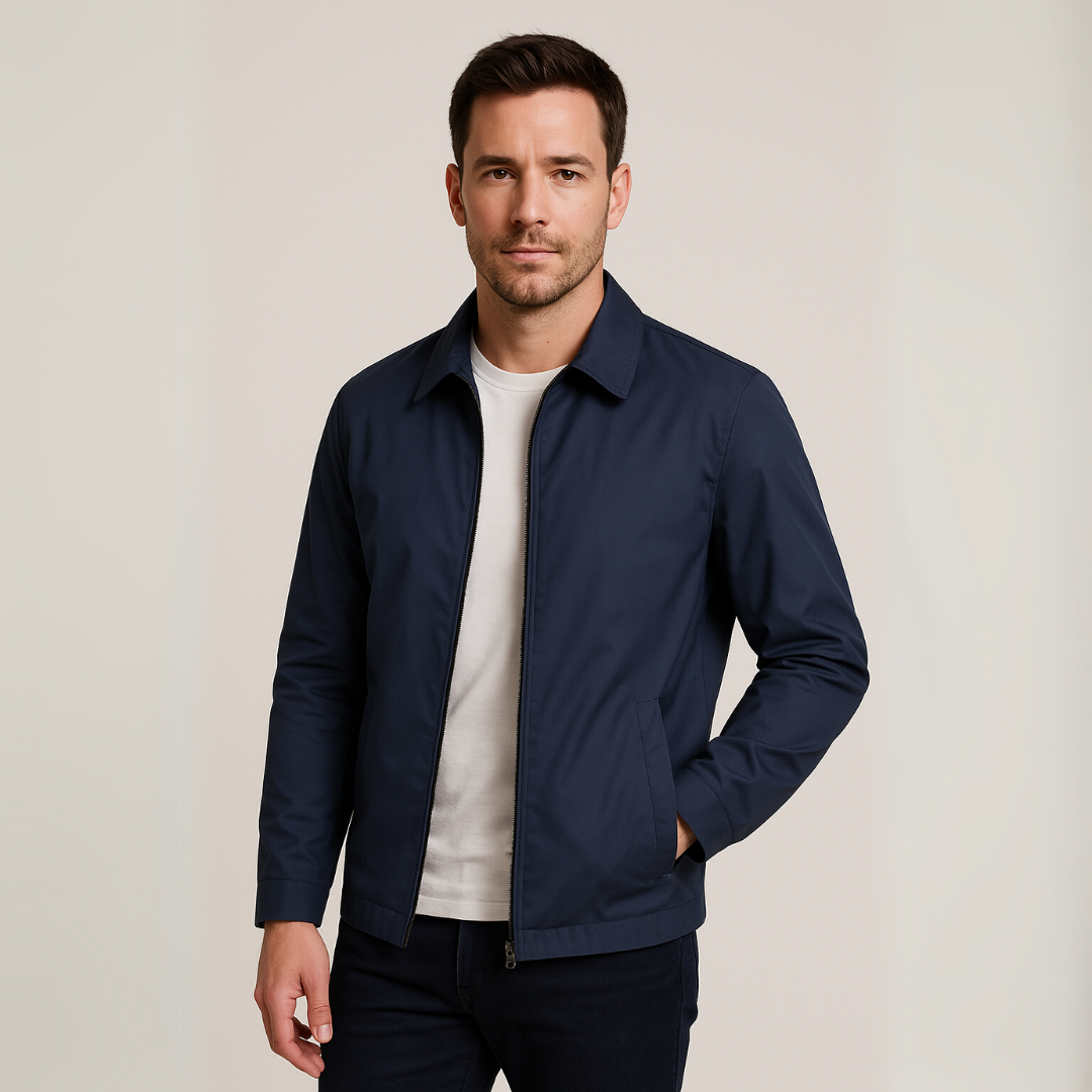 Drune | Herren Leichte Baumwolljacke mit kariertem Futter