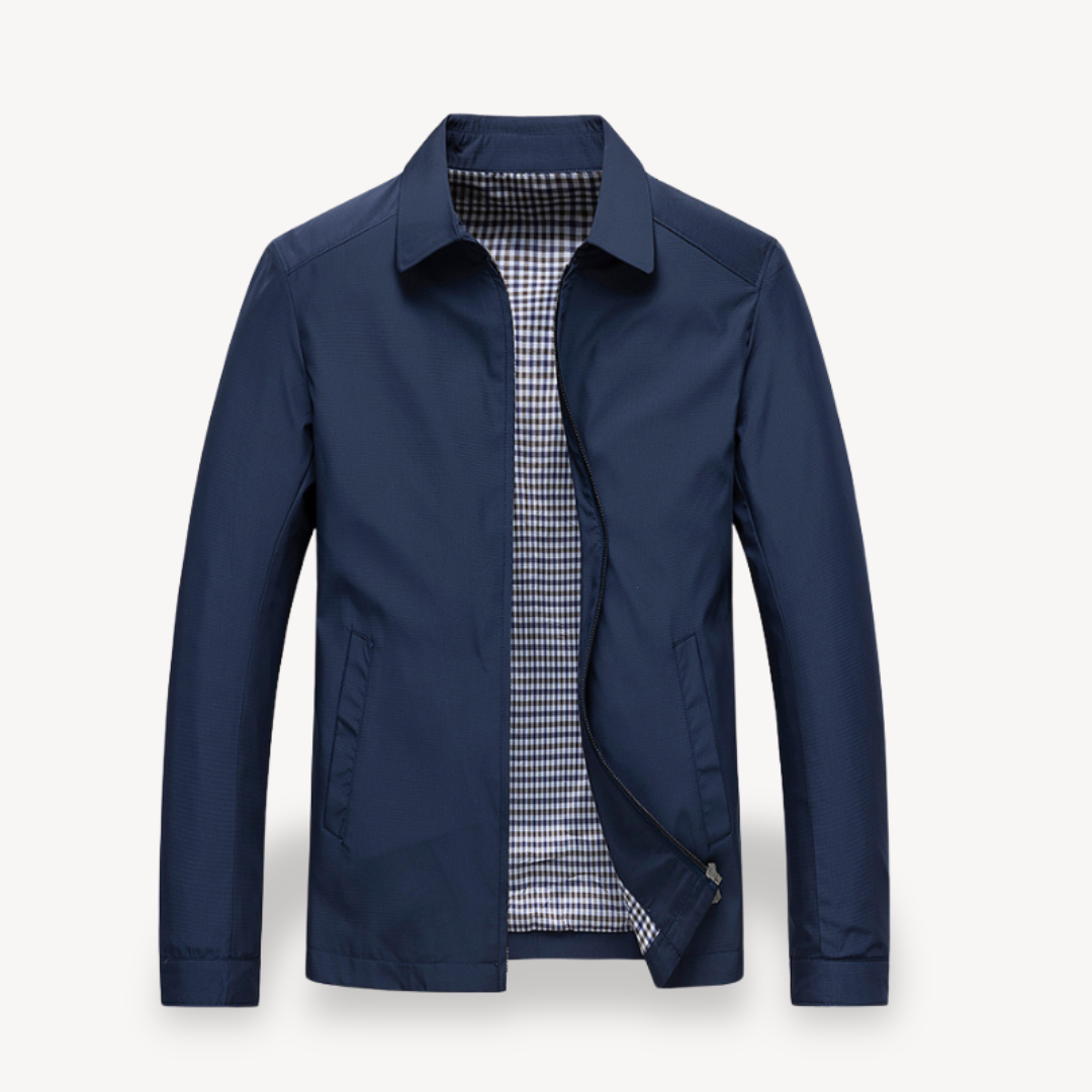 Drune | Herren Leichte Baumwolljacke mit kariertem Futter