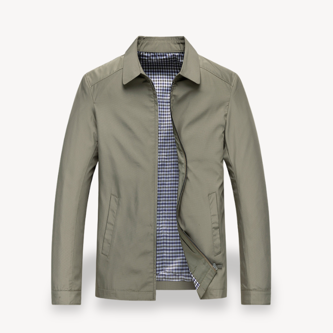 Drune | Herren Leichte Baumwolljacke mit kariertem Futter