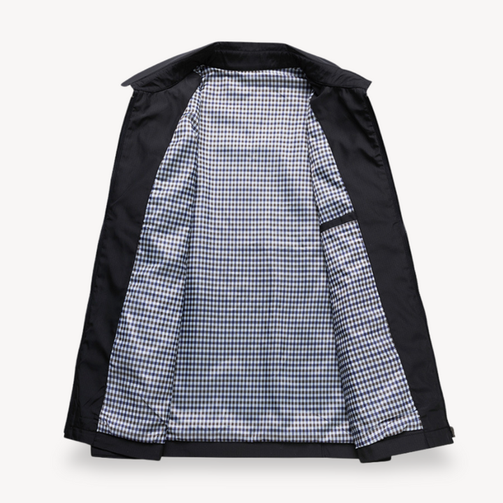 Drune | Herren Leichte Baumwolljacke mit kariertem Futter
