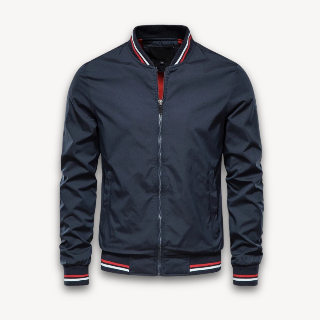 Drune | Herren Leichte Polyester Bomberjacke - Lässiger Windbreaker