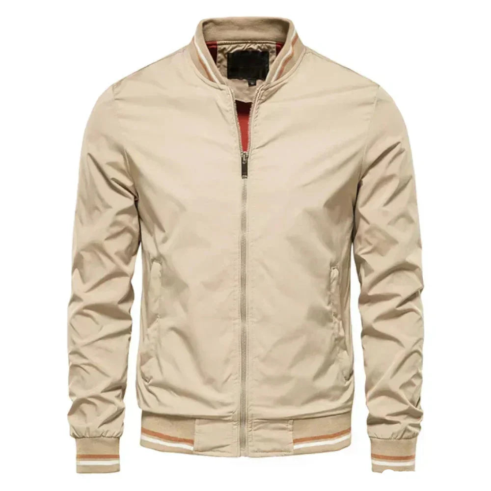 Drune | Herren Leichte Sommer Gestreifte Bomberjacke