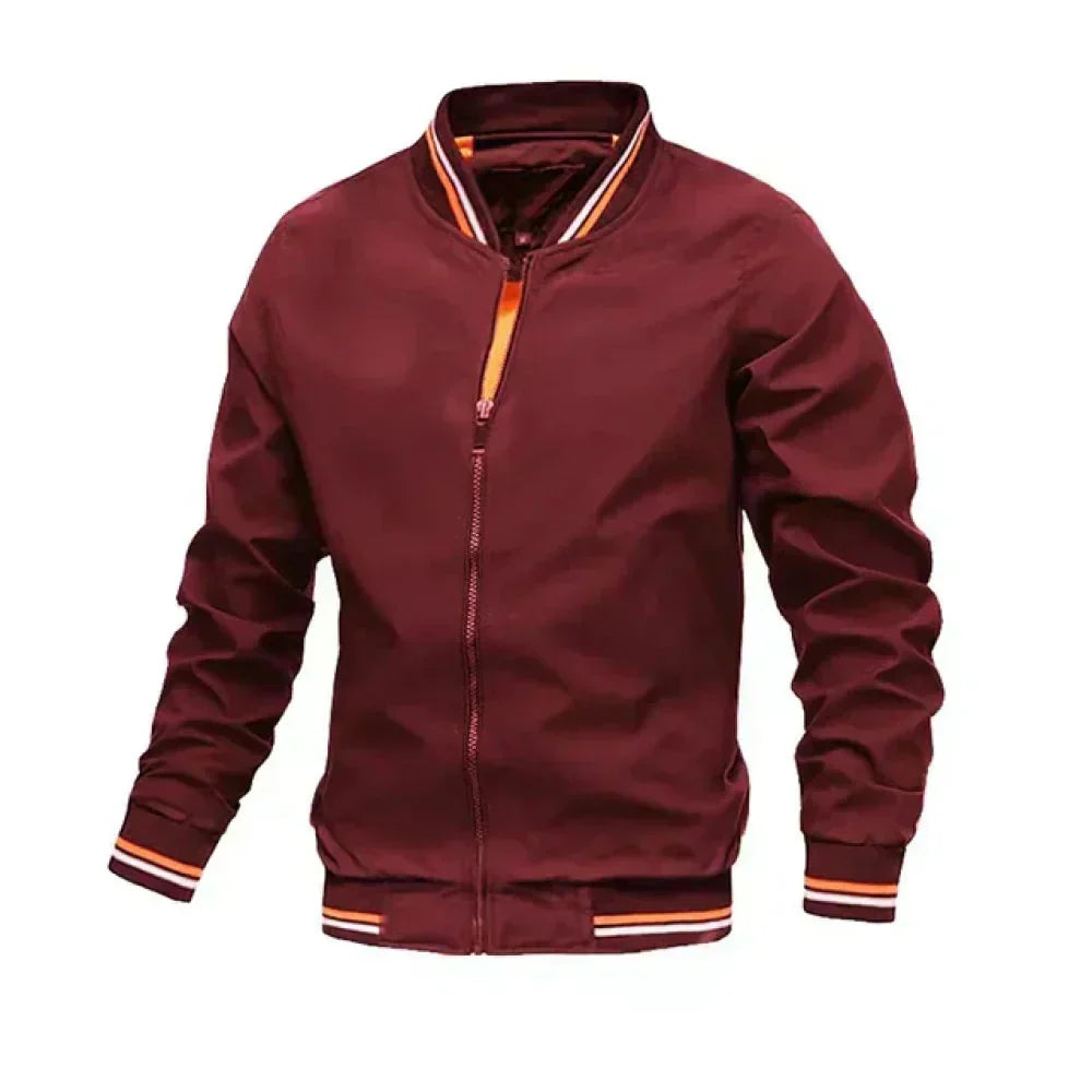 Drune | Herren Leichte Sommer Gestreifte Bomberjacke