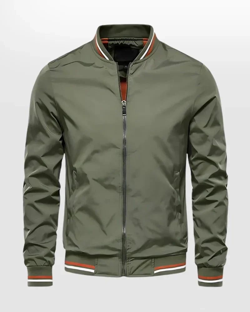 Drune | Herren Leichte Sommer Gestreifte Bomberjacke