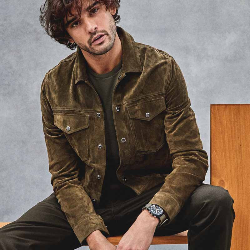 Drune | Herren Vintage Cordjacke mit Brusttaschen