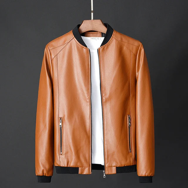 Drune | Herren Vintage Leder Bomberjacke mit sicheren Taschen