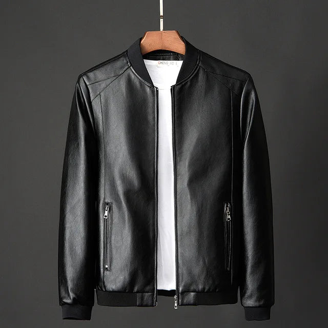 Drune | Herren Vintage Leder Bomberjacke mit sicheren Taschen